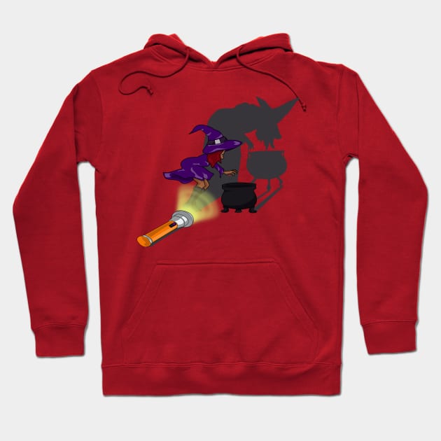 Witching Hour Whimsy: Playful Shadows Hoodie by Fun Funky Designs